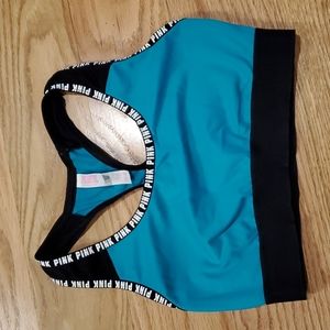 Victoria's Secret Pink sport bra XS teal color VS